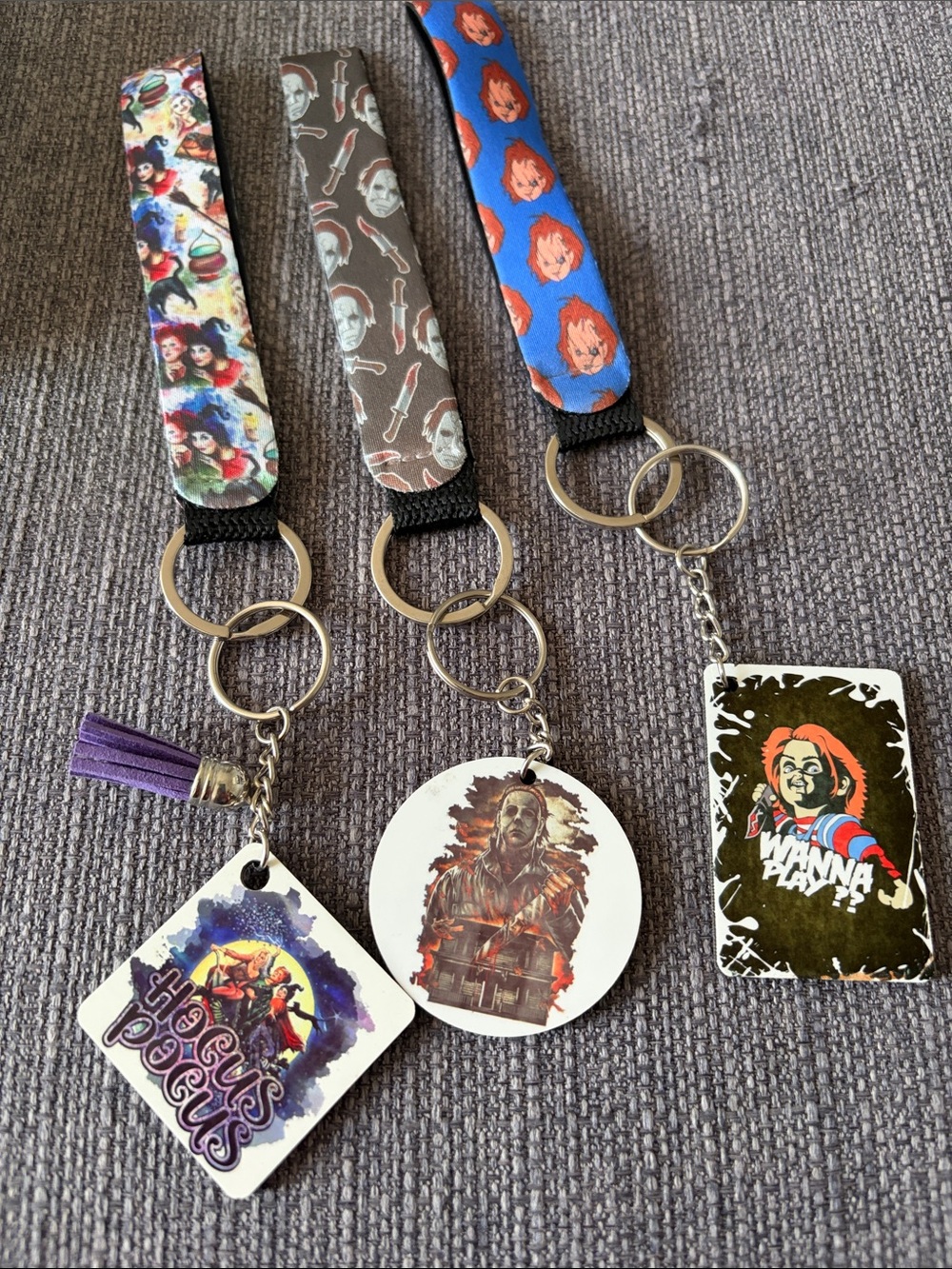 Get All 3 Horror Character Wrist Lanyard Keychains